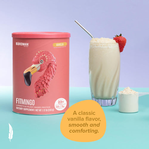 Fitmingo Plant Based Protein Powder - Vanilla Flavor - 1.12lbs