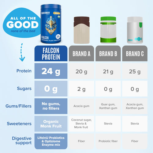 Falcon Protein Plant-Based Protein Powder - Vanilla Flavor -  1.32lbs