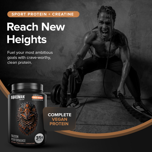 Falcon Performance Sport Protein Powder with Creatine - Chocolate Flavor - 1.9lbs