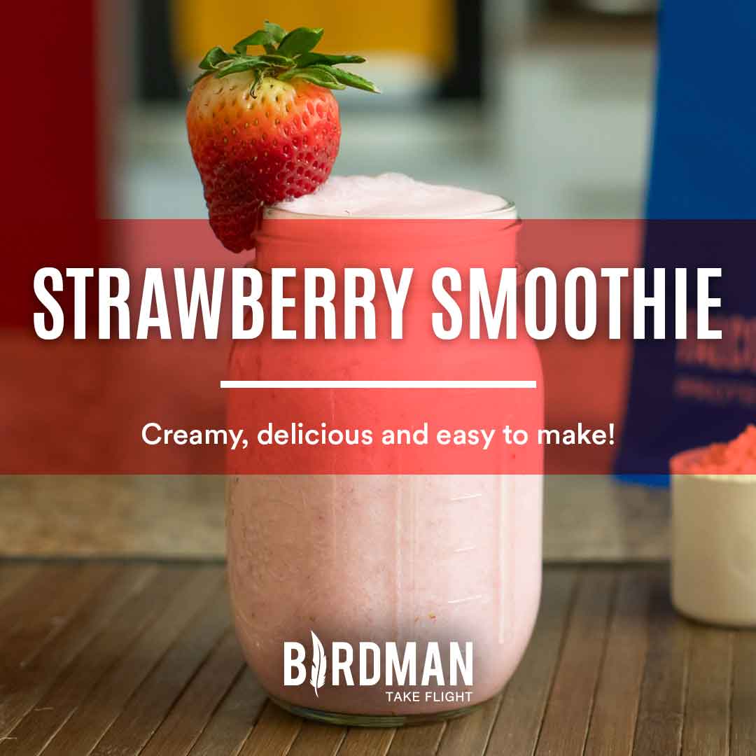 Strawberries & Cream Falcon Smoothie — Birdman USA