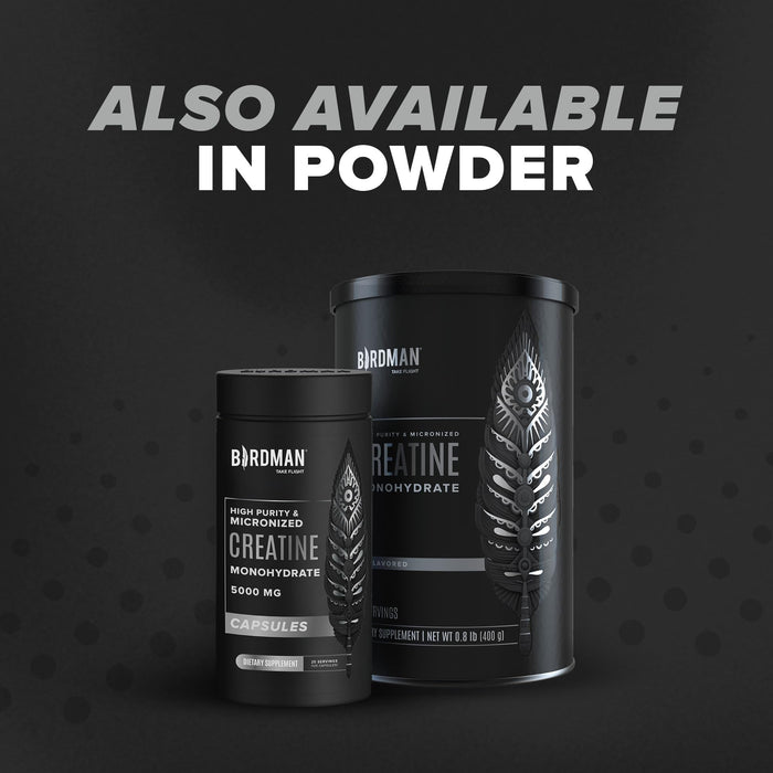 Monohidrato de creatina micronizado de alta pureza en cápsulas - 125 cápsulas 