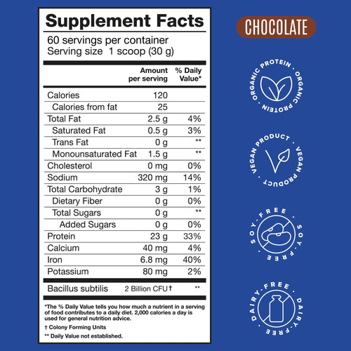 Falcon Protein Plant-Based Protein Powder - Chocolate Flavor -  3.9lbs