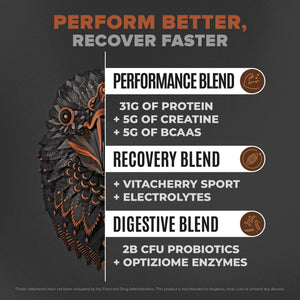 Falcon Performance Premium Sport Protein Powder with Creatine - Chocolate Flavor - 1.9lbs