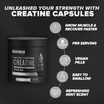 High-Purity Micronized Creatine Monohydrate in Capsules - 250 Capsules