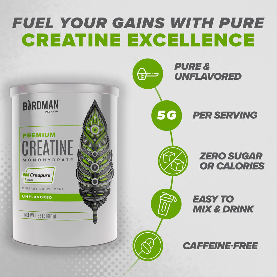 Premium High-Purity Micronized Creatine - 1.32lbs