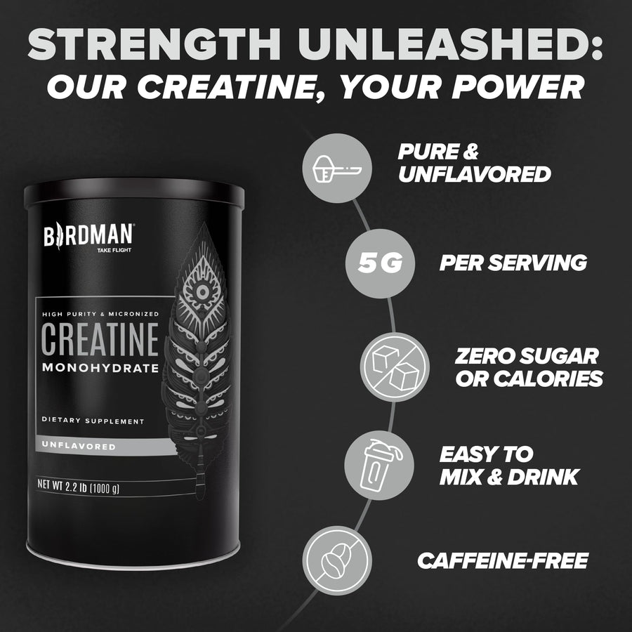 High-Purity Micronized Creatine Monohydrate - 2.2lbs