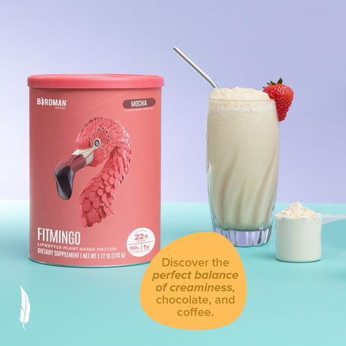 Fitmingo Plant Based Protein Powder - Mocha Flavor - 1.12lbs