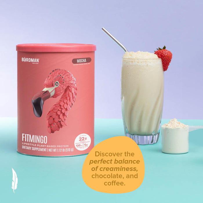 Fitmingo Plant Based Protein Powder - Mocha Flavor - 1.12lbs