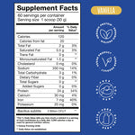 Falcon Protein Plant-Based Protein Powder - Vanilla Flavor -  3.9lbs