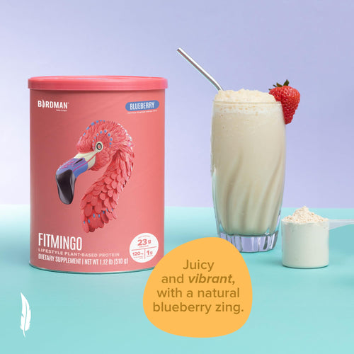 Fitmingo Plant Based Protein Powder - Blueberry Flavor - 1.12lbs