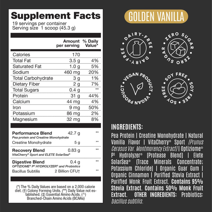 Falcon Performance Sport Protein Powder with Creatine - Vanilla Flavor - 1.89lbs
