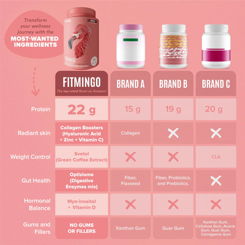 Fitmingo Plant Based Protein Powder - Mocha Flavor - 3.3lbs