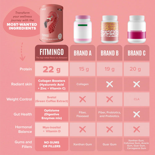 Fitmingo Plant Based Protein Powder - Mocha Flavor - 1.12lbs