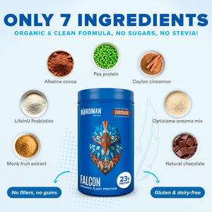 Falcon Protein Plant-Based Protein Powder - Chocolate Flavor -  1.32lbs