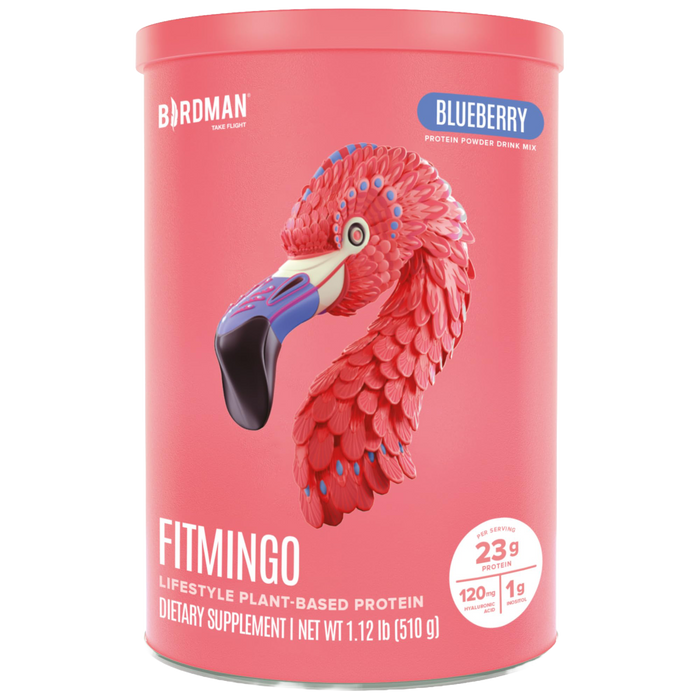 Proteína vegetal en polvo Fitmingo - Sabor a arándano - 1.12 lb 