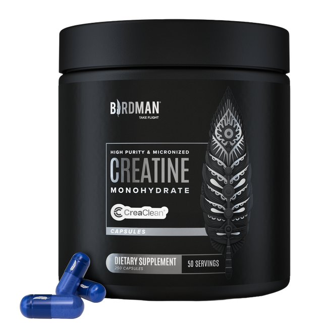 High-Purity Micronized Creatine Monohydrate in Capsules - 250 Capsules