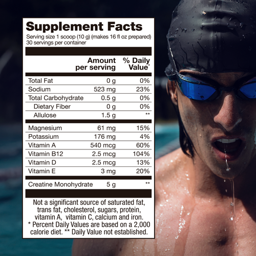 Refrescante de Creatina - Monohidrato de Creatina + Electrolitos + Magnesio - Melocotón Dorado - 0.66 lb 