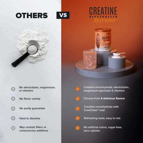 Refrescante de Creatina - Monohidrato de Creatina + Electrolitos + Magnesio - Melocotón Dorado - 0.66 lb 