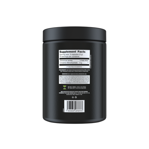 High-Purity Micronized Creatine Monohydrate in Capsules - 350 Capsules