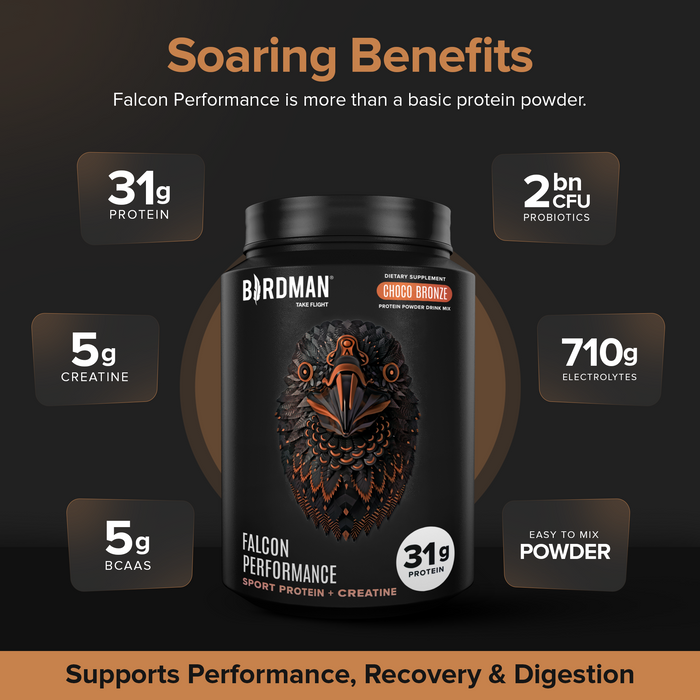 Falcon Performance Sport Protein Powder with Creatine - Chocolate Flavor - 1.9lbs