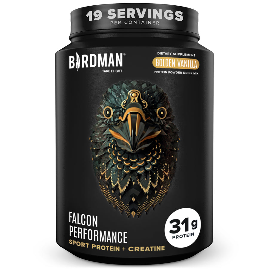 Falcon Performance Premium Sport Protein Powder plus Creatine | Golden Vanilla Flavor | 861g