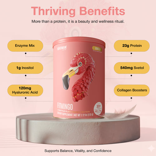 Fitmingo Plant Based Protein Powder - Vanilla Flavor - 1.12lbs