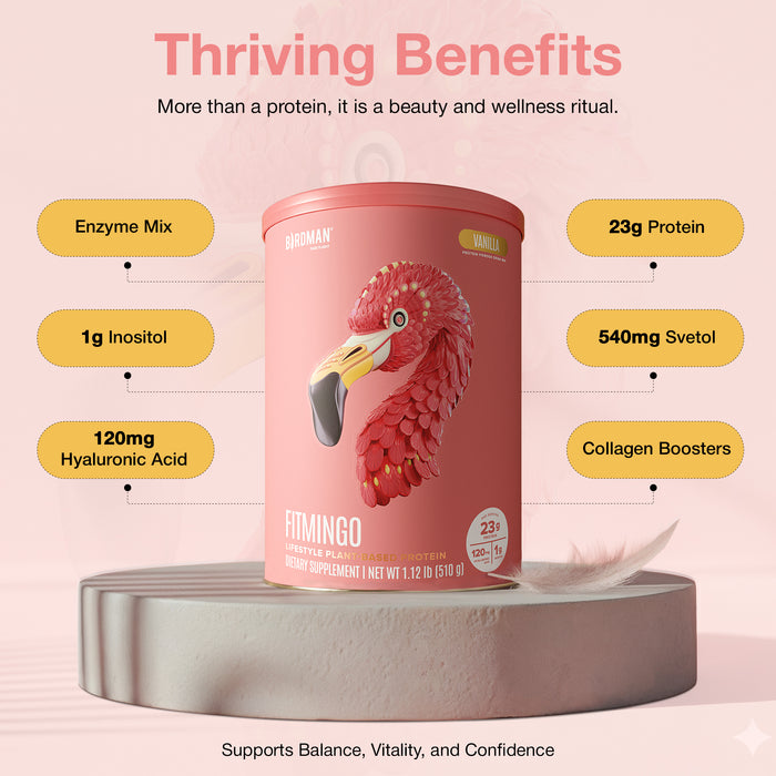 Fitmingo Plant Based Protein Powder - Vanilla Flavor - 1.12lbs